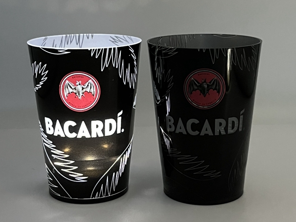 BACARDI LED CUP WITH FROSTED TEXTURE LOGO