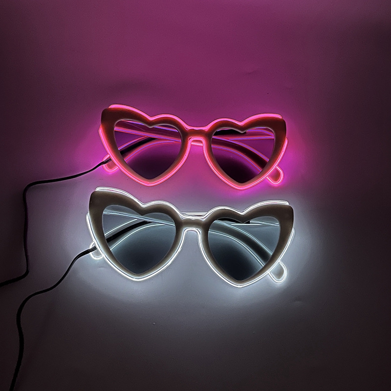 heart shape LED glasses