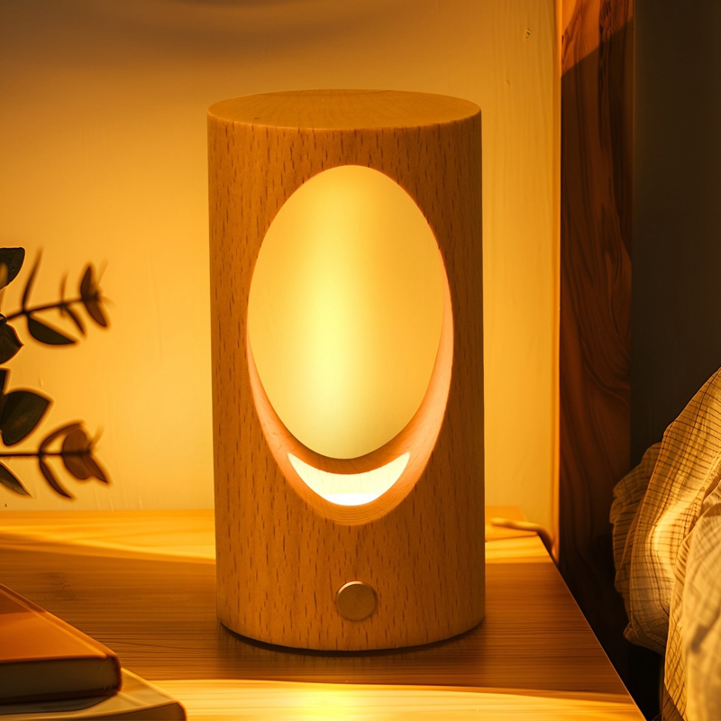 wooden desk lamp