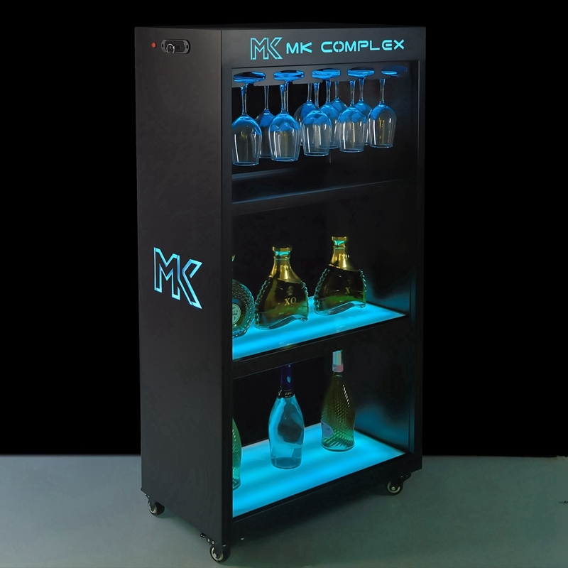 led champagne cabinet