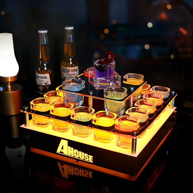 led shoot glasses tray