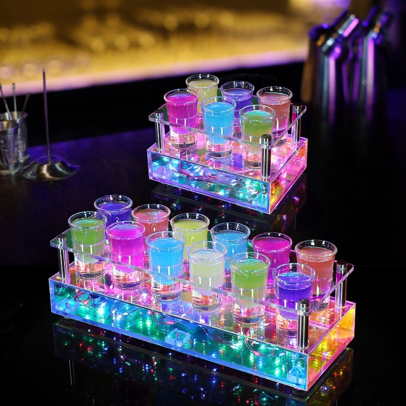 led shot glasses tray