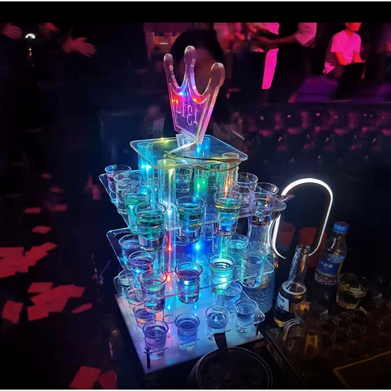 led shot glasses tray