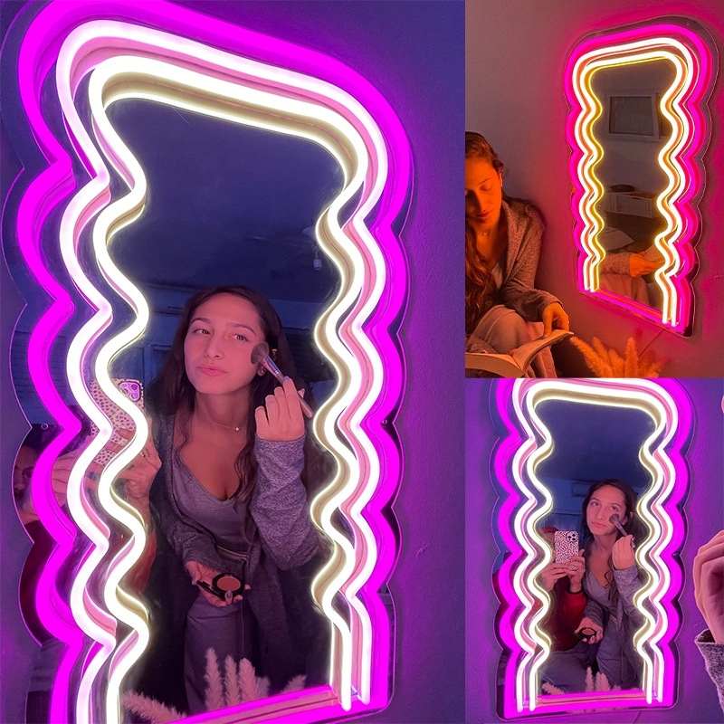 neon light mirror